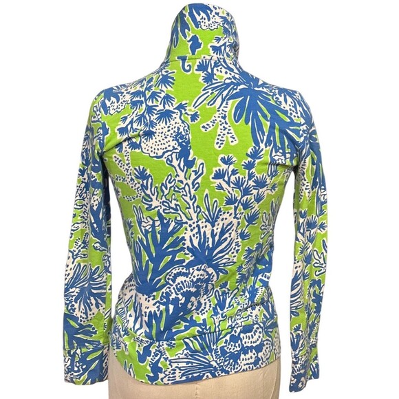 Lilly Pulitzer Legna Front Gold Zip Limeade Size XXS - Picture 3 of 5